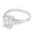 GIA 3.18 Carat Natural White Sapphire Diamond Platinum Engagement Ring