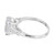 GIA 3.18 Carat Natural White Sapphire Diamond Platinum Engagement Ring