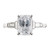 GIA 3.18 Carat Natural White Sapphire Diamond Platinum Engagement Ring