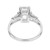 GIA 3.18 Carat Natural White Sapphire Diamond Platinum Engagement Ring