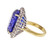 20.51 Carat Oval Tanzanite Diamond Gold Halo Cocktail Ring
