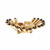 Vintage 1940s Retro 14k Rose Gold Sapphire Swirl Brooch, GIA Certified