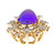 Vintage 1960 Amethyst Pendant Diamond 14k Gold 