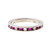 Estate Ruby & Diamond Platinum Wedding Band 