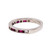 Estate Ruby & Diamond Platinum Wedding Band 