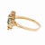 Estate Natural Emerald Cut Emerald 14k Diamond Ring GIA Certified 