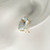 Estate Cushion Cut Aqua Diamond Earrings Clip Post 18k Yellow Gold