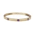 Extra Large Vintage Bangle Bracelet Slip On Style Amethyst Top 14k Gold 