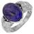 9.88 Carat Oval Cabochon Tanzanite Diamond Gold Engagement Ring