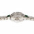 Mid Century Tessco Emerald Diamond White Gold Manual Wind Wrist Watch 