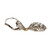 Vintage Rose Cut Diamond Dangle Earrings 18k White Gold 
