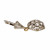 Vintage Rose Cut Diamond Dangle Earrings 18k White Gold 