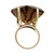 1960 Large Freeform Smoky Quartz 14k Yellow Gold Ring 