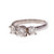 Estate Three Stone Diamond Engagement Ring 14k White Gold