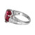 8.14 Carat Round Pink Rubelite Tourmaline Diamond Platinum Cocktail Ring