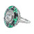 2.52 Carat Diamond Emerald Onyx Platinum Engagement Ring