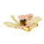Tiffany & Co 1940 Retro Rose Green Gold Diamond Sapphire Brooch