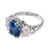 Peter Suchy GIA Certified 5.87 Carat Sapphire Diamond Platinum Engagement Ring