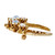 Vintage 1950 Victorian Revival Crescent Opal Pin 14k Yellow Gold