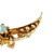Vintage 1950 Victorian Revival Crescent Opal Pin 14k Yellow Gold