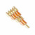Two-Tone Rose Green Gold Tapered Earrings