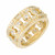 Judith Ripka .62 Carat Round Diamond Wide Gold Eternity Ring