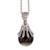South Sea Black Cultured Pearl Pendant Diamond 18k White Gold