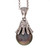 South Sea Black Cultured Pearl Pendant Diamond 18k White Gold