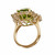 Peter Suchy 14.83 Carat GIA Cert Peridot Diamond Halo Gold Cocktail Ring