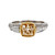 Natural Brown Yellow Antique Cushion Diamond Ring Platinum 18k Gold 