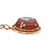 Victorian Carved Carnelian Hardstone Pendant Pink Gold Rose Cut Diamonds 