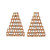 Tri-Color Flexible Mesh Gold Platinum Earrings