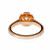 Peter Suchy Round Halo Diamond Engagement Ring 14k Pink Gold GIA Certified 