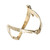 Modernist Vintage 1950 Bangle Bracelet 14k Yellow Gold Diamond “V” Design 