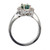 Natural Blue Green Sapphire Diamond Ring 14k White Gold GIA Certified 