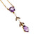 Vintage Art Nouveau 1900 Amethyst Natural Pearl Pendant Necklace 