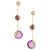 Amethyst Diamond Pavé Rose Gold Dangle Drop Earrings