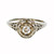 Estate Art Deco 1930 Engagement Ring Filigree 18k White Gold 