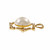Estate Mobe Pearl Diamond Pendant 14k Yellow Gold 