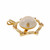 Estate Mobe Pearl Diamond Pendant 14k Yellow Gold 