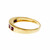 Estate Channel Set Ruby Diamond Wedding Band Ring 18k Yellow Gold 