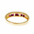 Estate Channel Set Ruby Diamond Wedding Band Ring 18k Yellow Gold 