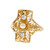 Vintage 1940 Filigree Cultured Pearl Diamond Ring 14k Yellow Gold 