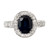 GIA Certified 3.48 Carat Royal Blue Sapphire Diamond Halo Gold Engagement Ring