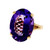 Estate Large Oval Amethyst Ring 14k Yellow Gold