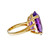 Estate Large Oval Amethyst Ring 14k Yellow Gold