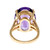Estate Large Oval Amethyst Ring 14k Yellow Gold