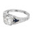 Peter Suchy Transitional Cut Diamond Engagement Ring Platinum Sapphire 