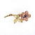 Krementz .60 Carat Sapphire Gold Flower Brooch