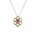 Spark GIA Certified .50 Carat Oval Ruby Diamond Halo Gold Pendant Necklace